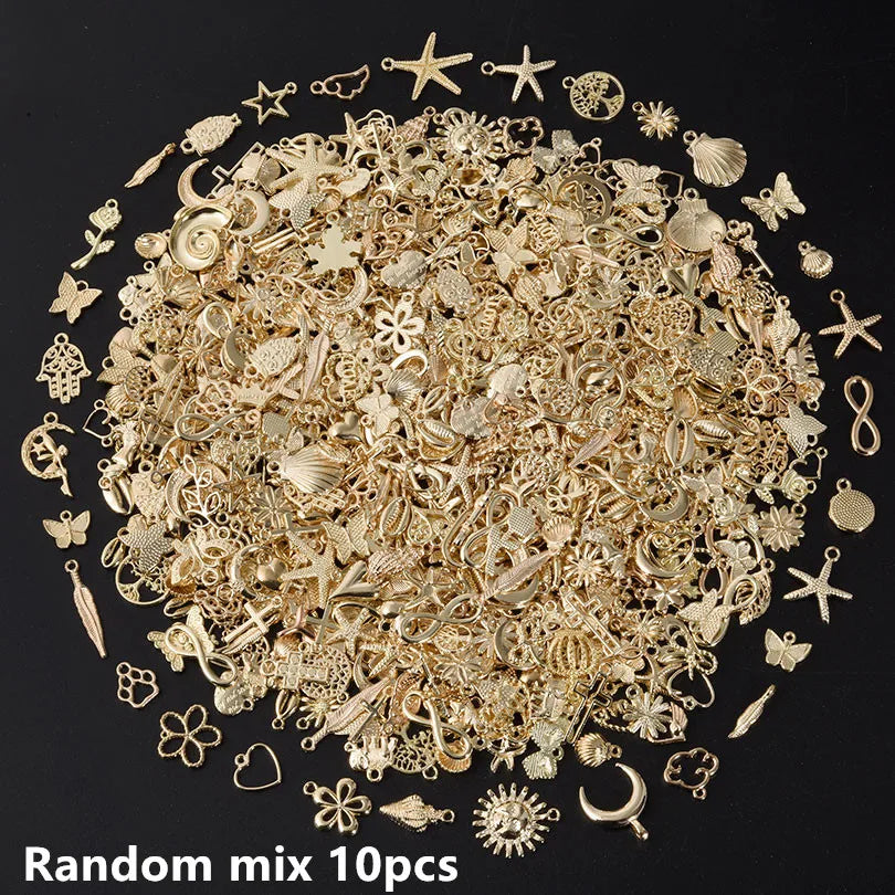 Gold Metal DIY Pendant Charms