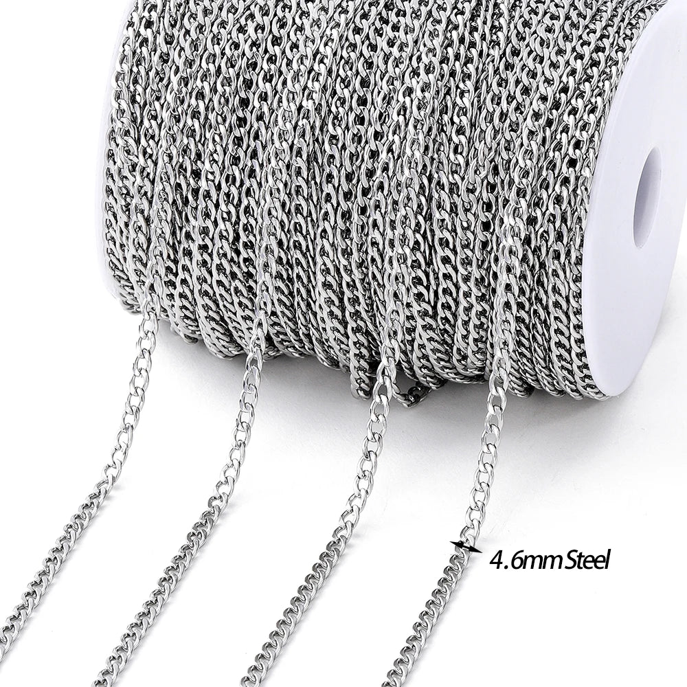 Gold Stainless Steel Beaded Chain
