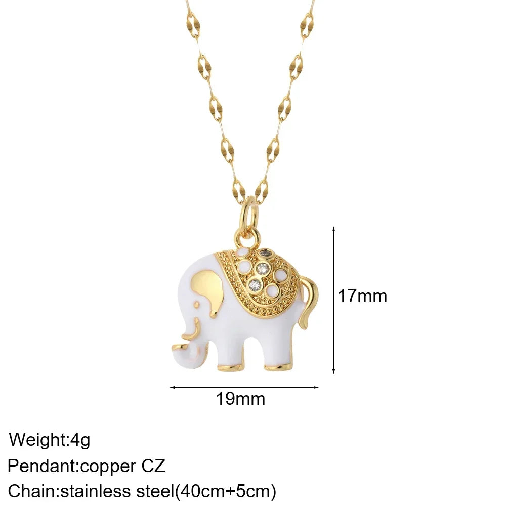 Gold Animal & Heart Necklace