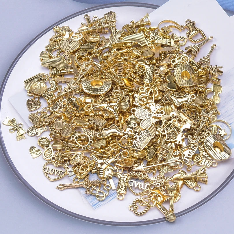 Gold Metal DIY Pendant Charms