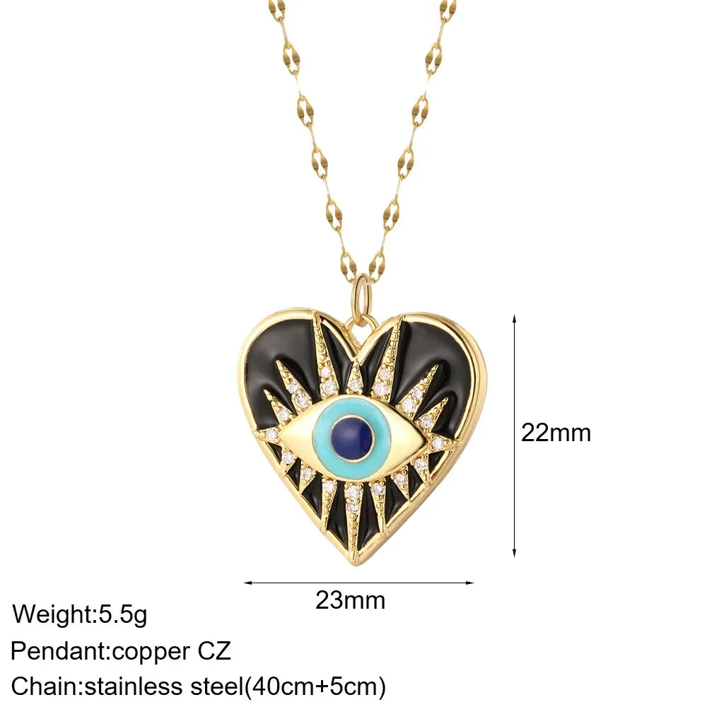 Gold Animal & Heart Necklace