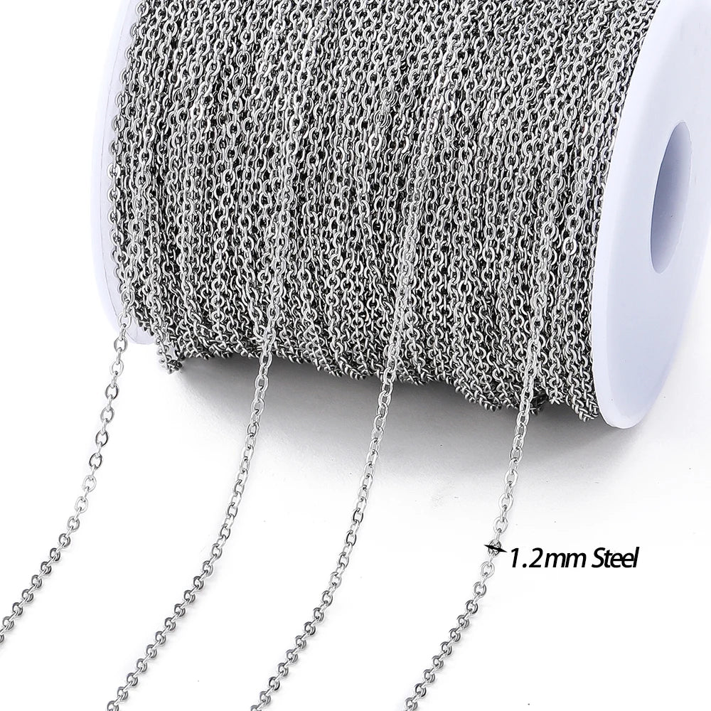 Gold Stainless Steel Beaded Chain