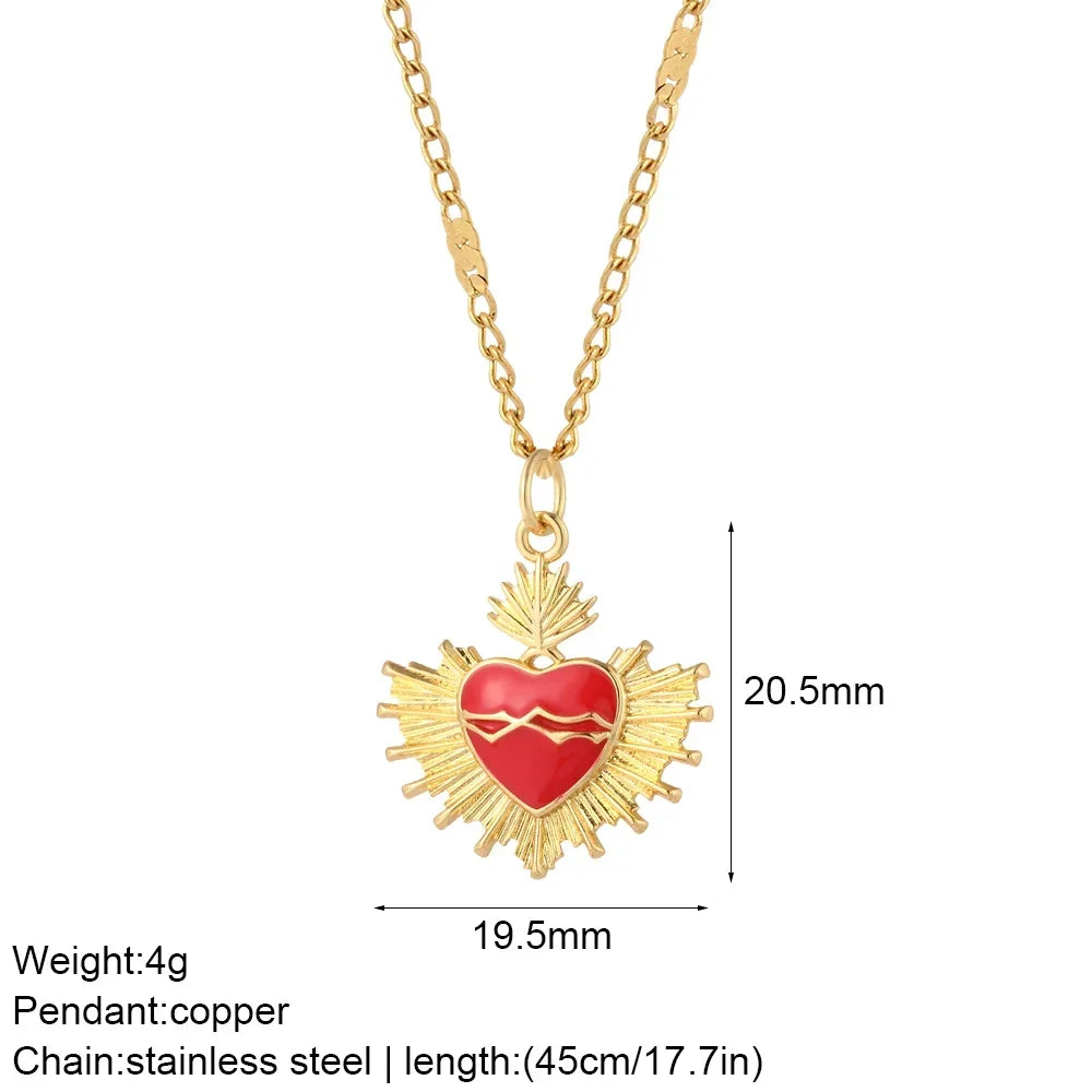 Gold Animal & Heart Necklace