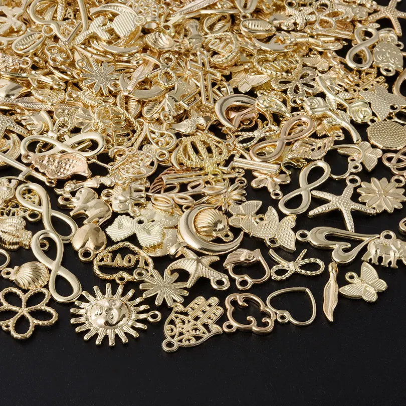 Gold Metal DIY Pendant Charms