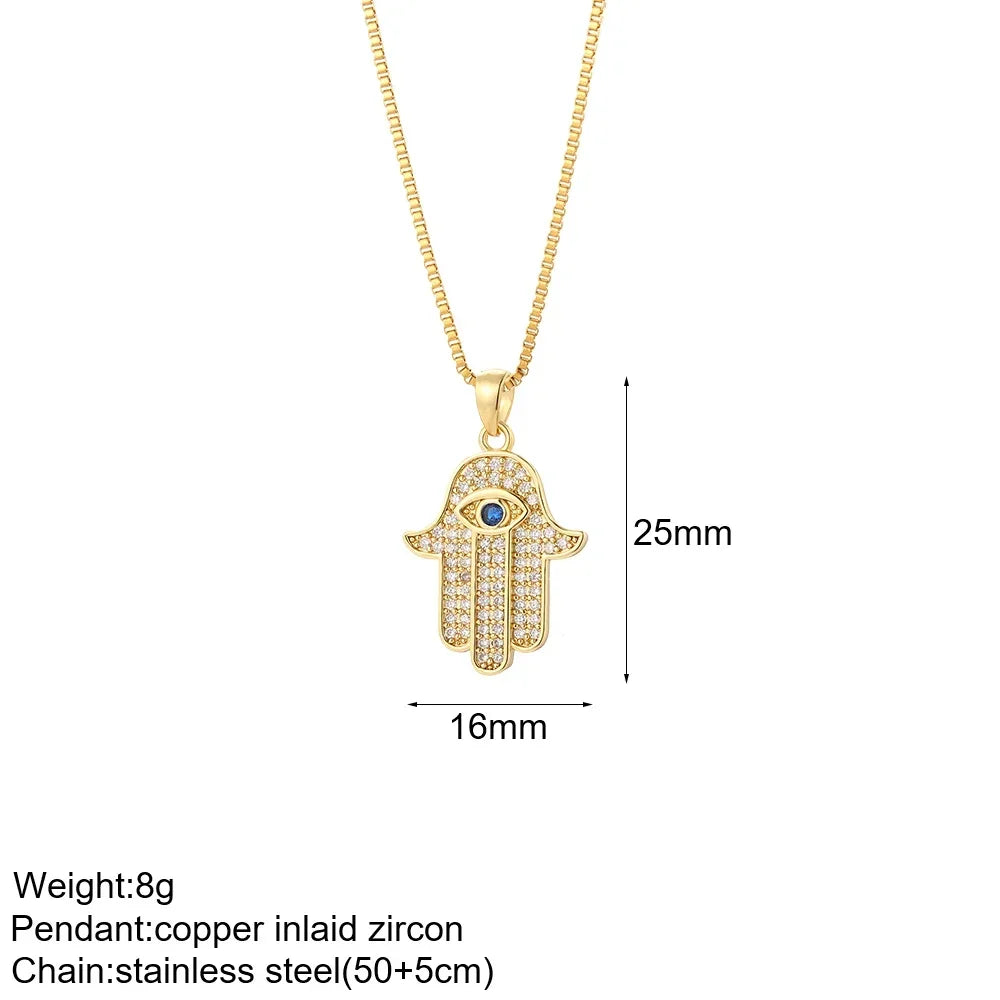Gold Animal & Heart Necklace