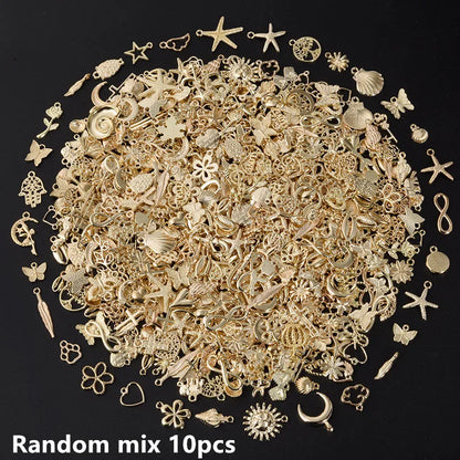 Gold Metal DIY Pendant Charms