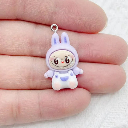 10PCS Rabbit Resin DIY Charms