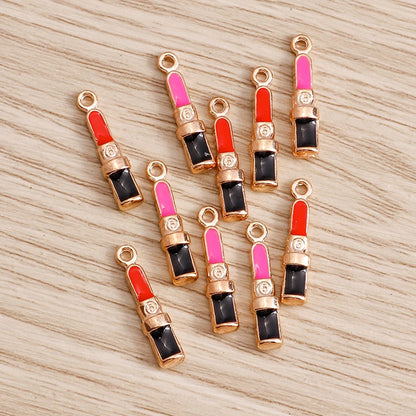 10pcs Lipstick Lips Charms