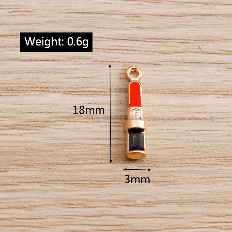 10pcs Lipstick Lips Charms