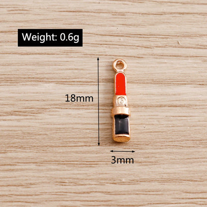 10pcs Lipstick Lips Charms