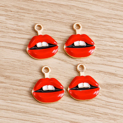 10pcs Lipstick Lips Charms
