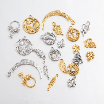 10pcs Stainless Steel Charms