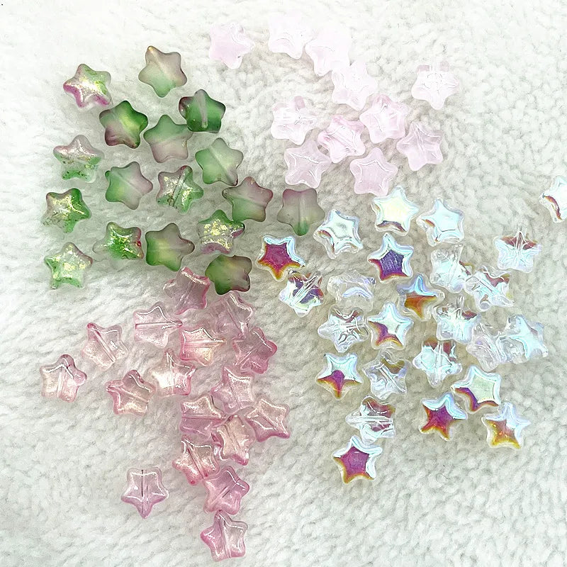 30pcs 8mm AB Star Glass Beads