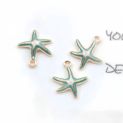 5pcs Starfish Shell Charms DIY