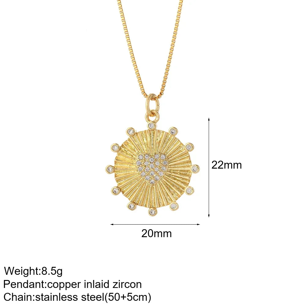 Gold Animal & Heart Necklace