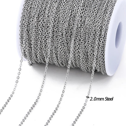 Gold Stainless Steel Beaded Chain