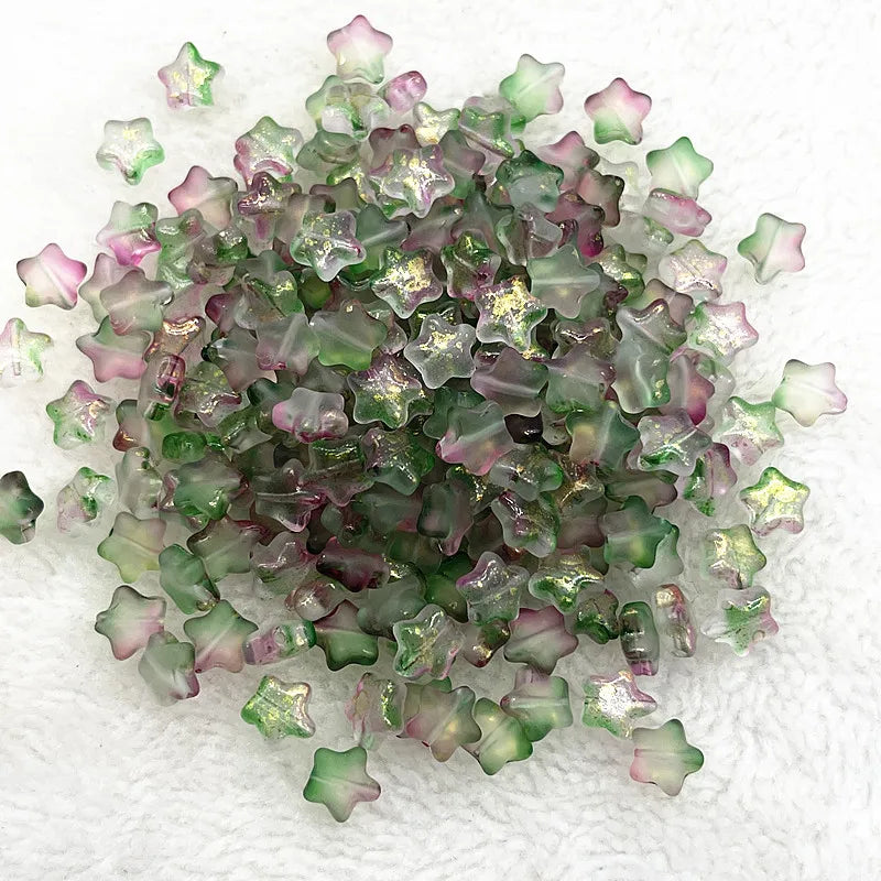 30pcs 8mm AB Star Glass Beads