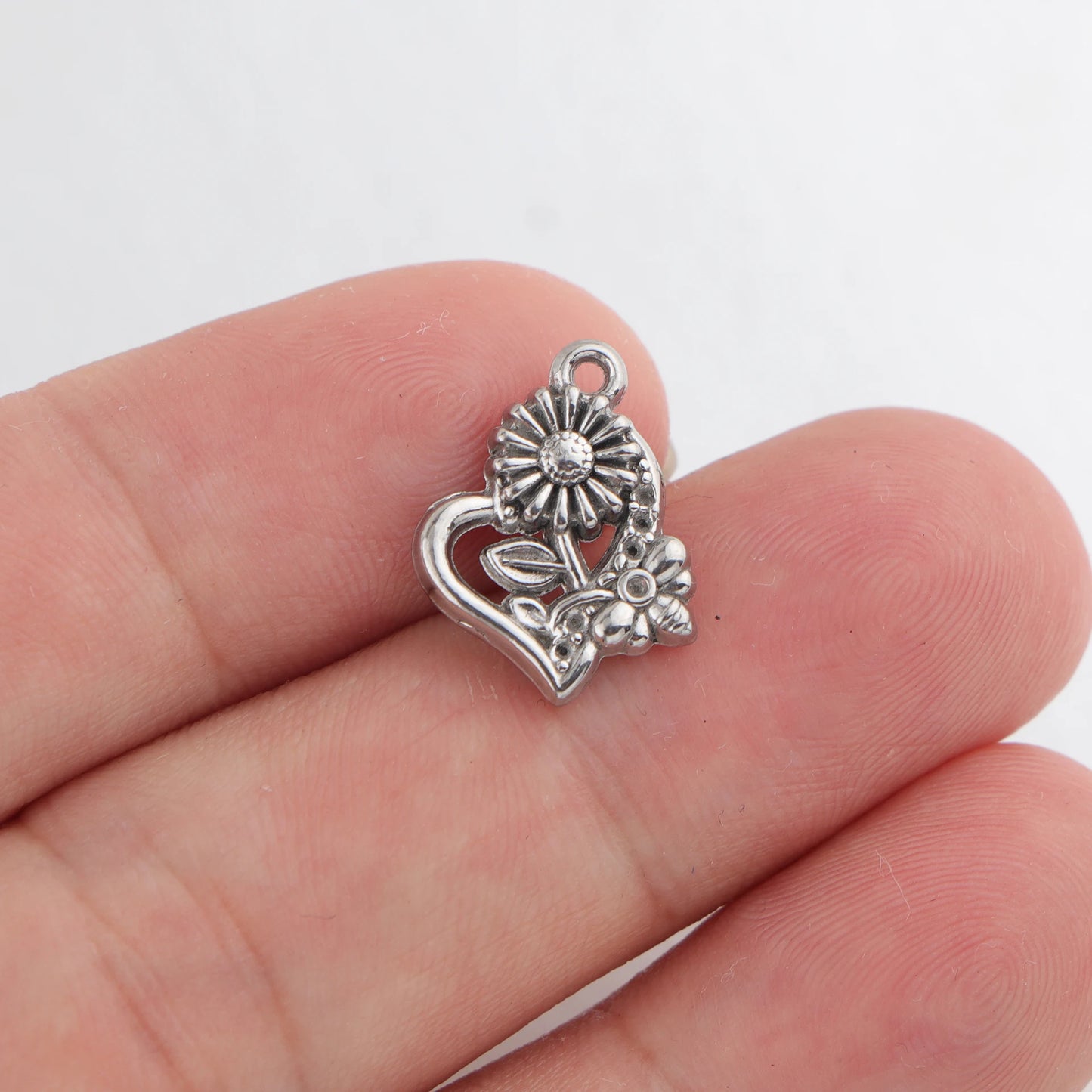 10pcs Stainless Steel Charms