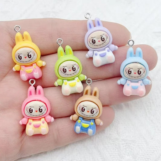 10PCS Rabbit Resin DIY Charms