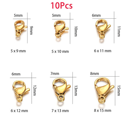 Gold Plated Lobster Clasps DIY