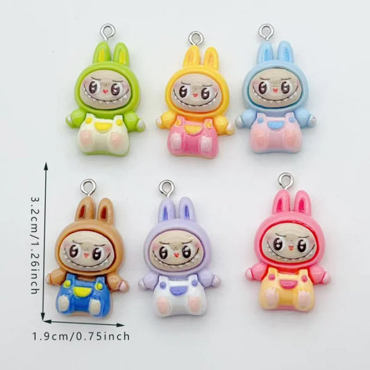 10PCS Rabbit Resin DIY Charms