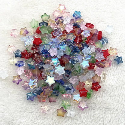 30pcs 8mm AB Star Glass Beads