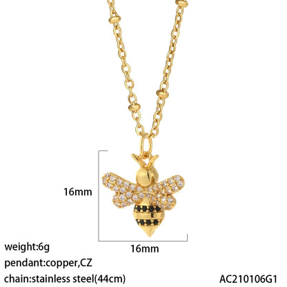 Gold Animal & Heart Necklace