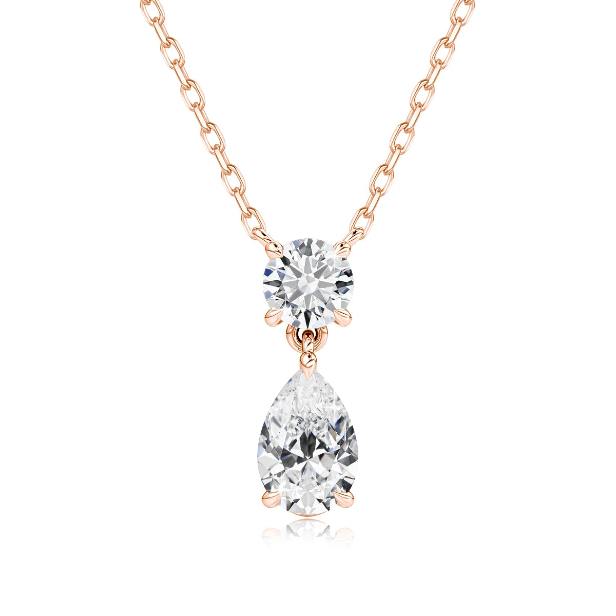 3ct Pear Cut Moissanite Necklace