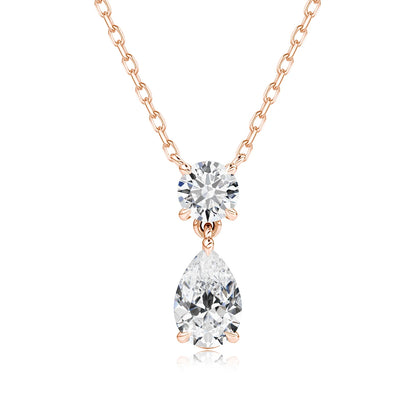 3ct Pear Cut Moissanite Necklace