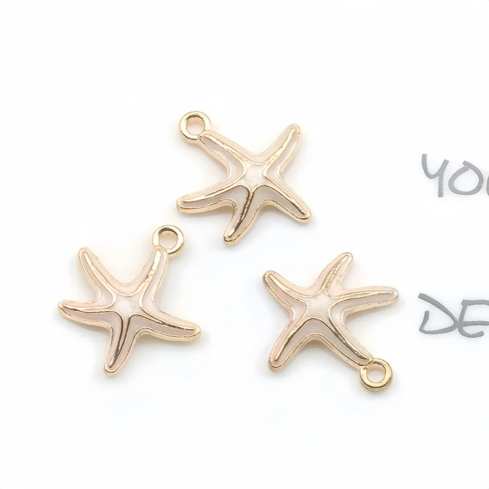 5pcs Starfish Shell Charms DIY