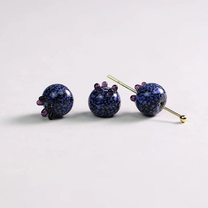 Handmade Blueberry Glass Beads