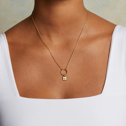 Gold Moon Star Evil Eye Pendant