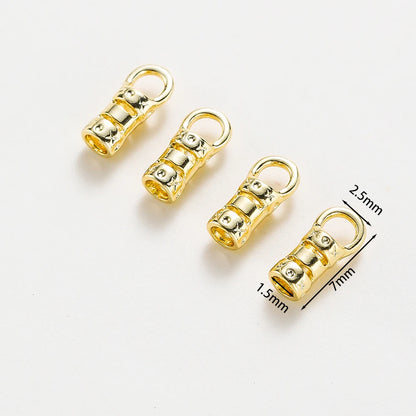 10pcs Gold Crimp End Caps DIY