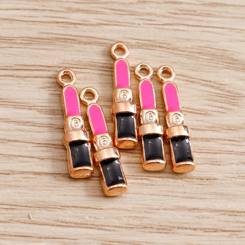 10pcs Lipstick Lips Charms