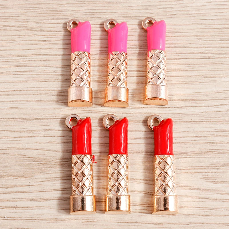 10pcs Lipstick Lips Charms