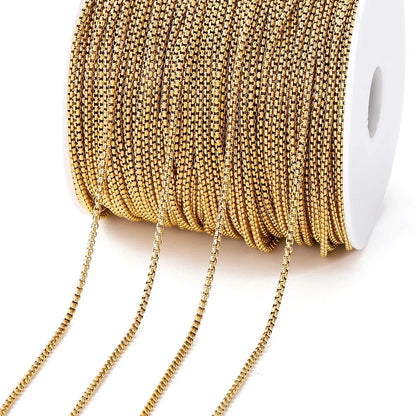 Gold Stainless Steel Beaded Chain