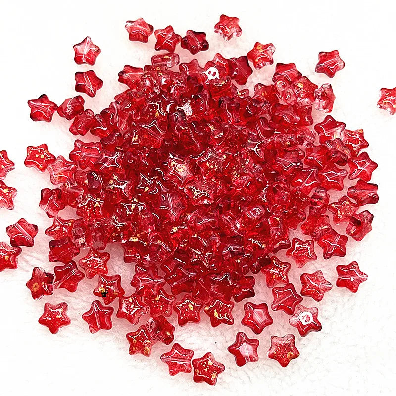 30pcs 8mm AB Star Glass Beads