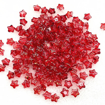 30pcs 8mm AB Star Glass Beads