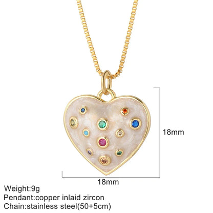 Gold Animal & Heart Necklace