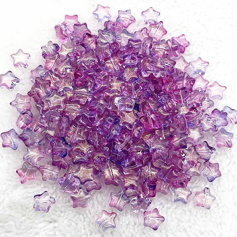 30pcs 8mm AB Star Glass Beads