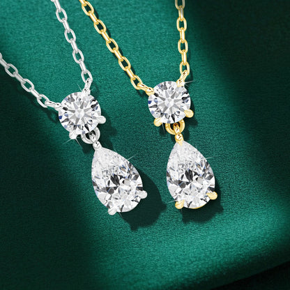 3ct Pear Cut Moissanite Necklace