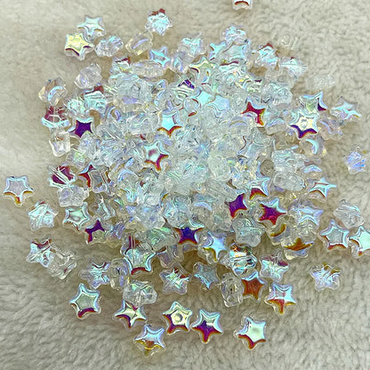 30pcs 8mm AB Star Glass Beads