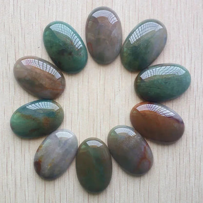 12 Oval Stone Cabochon Beads