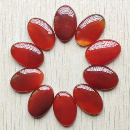 12 Oval Stone Cabochon Beads