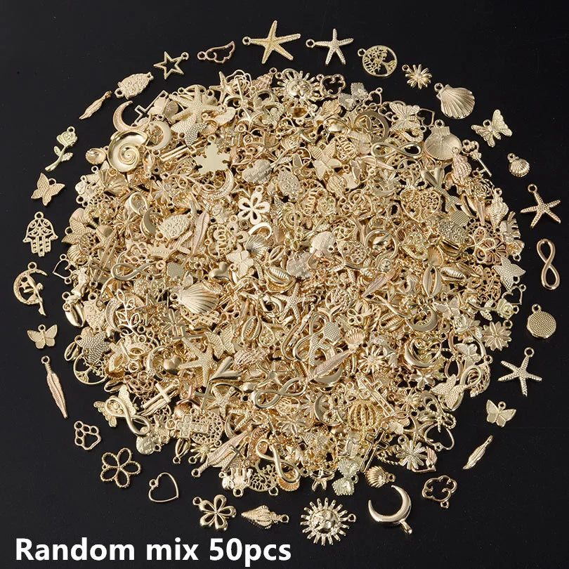 Gold Metal DIY Pendant Charms