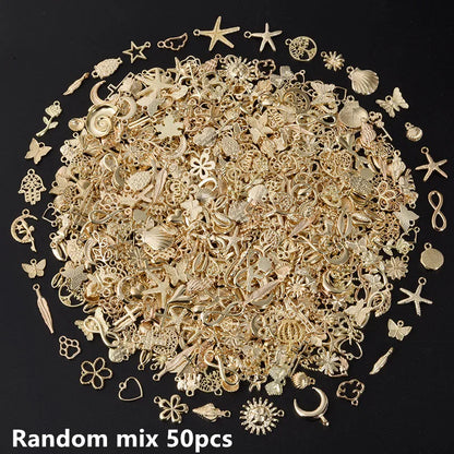 Gold Metal DIY Pendant Charms