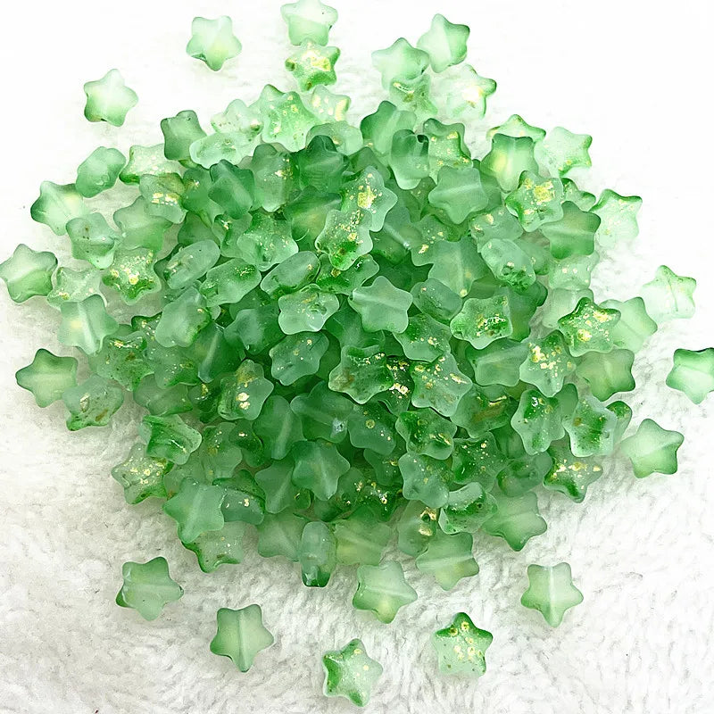 30pcs 8mm AB Star Glass Beads