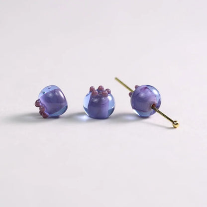 Handmade Blueberry Glass Beads