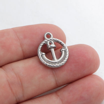 10pcs Stainless Steel Charms