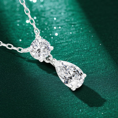 3ct Pear Cut Moissanite Necklace